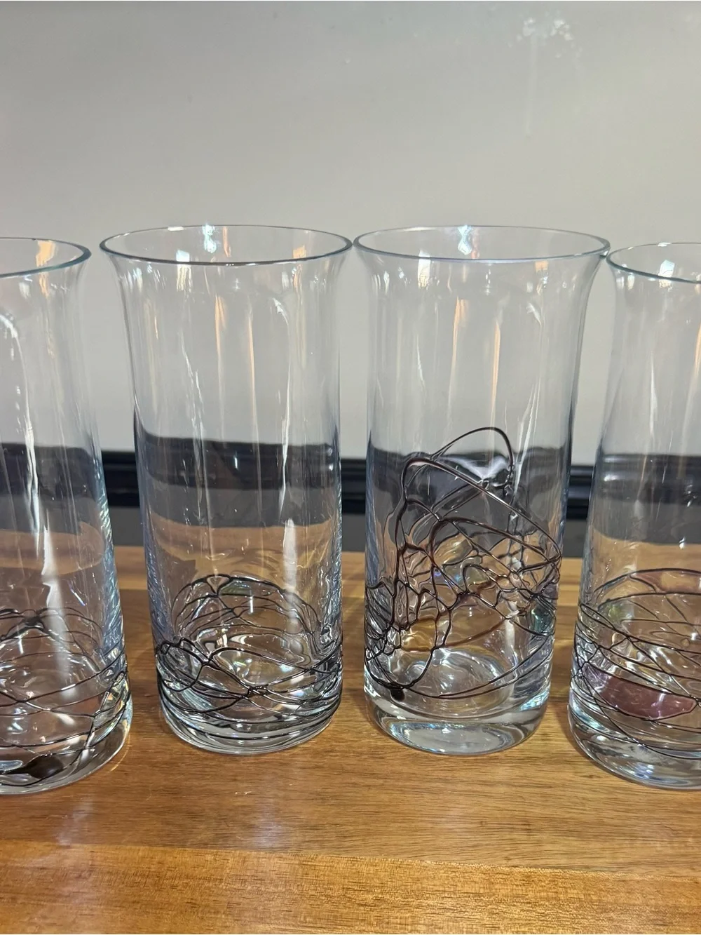 Set of 4 Luminescence Milano Romania Stained-Glass Drinking Glasses